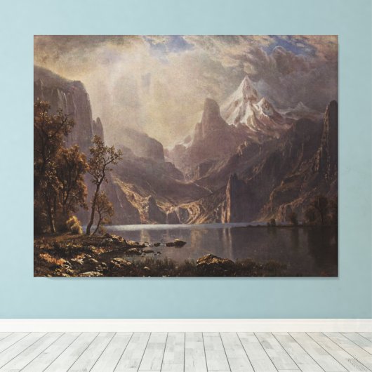 Albert Bierstadt's Lake Tahoe, 1868 Canvas Afdruk (Insitu (Houten vloer))
