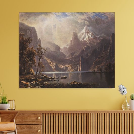Albert Bierstadt's Lake Tahoe, 1868 Canvas Afdruk (Insitu (Woonkamer))