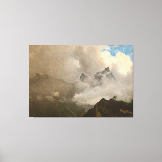 Albert Bierstadt's Painting, Mountain Mist, 1868 Canvas Afdruk (Voorkant)
