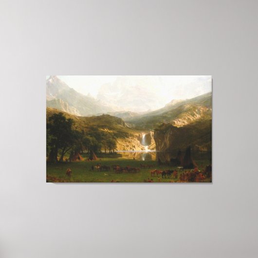 Albert Bierstadt's Rocky Mountains, de piek van La Canvas Afdruk (Voorkant)
