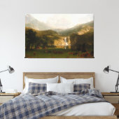 Albert Bierstadt's Rocky Mountains, de piek van La Canvas Afdruk (Insitu (Slaapkamer))