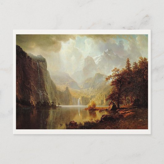 Albert Bierstadt's schilderij in de bergen 1867 Briefkaart (Voorkant)