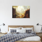 Albert Bierstadt's schilderij in de bergen 1867 Canvas Afdruk (Insitu (Slaapkamer))