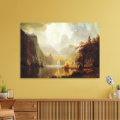 Albert Bierstadt's schilderij in de bergen 1867 Canvas Afdruk (Insitu (Woonkamer))