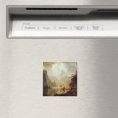 Albert Bierstadt's schilderij in de bergen 1867 Magneet (Insitu (Vaatwasser))