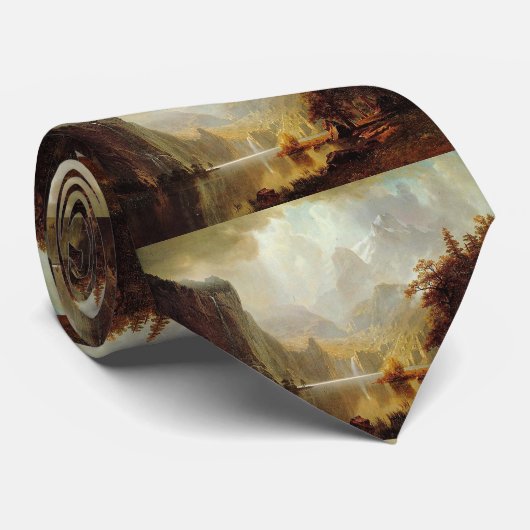 Albert Bierstadt's schilderij in de bergen 1867 Stropdas (Opgerold)