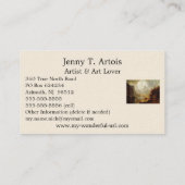 Albert Bierstadt's schilderij in de bergen 1867 Visitekaartje (Achterkant)