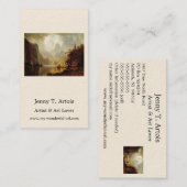 Albert Bierstadt's schilderij in de bergen 1867 Visitekaartje (Voorkant / Achterkant)