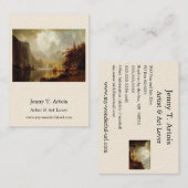 Albert Bierstadt's schilderij in de bergen 1867 Visitekaartje (Voorkant / Achterkant)