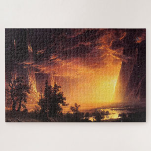 Albert Bierstadt's Sunset in de Yosemite-vallei Legpuzzel