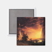 Albert Bierstadt's Sunset in de Yosemite-vallei Magneet (Voorkant / Achterkant)