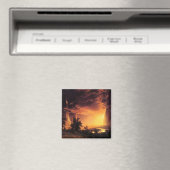 Albert Bierstadt's Sunset in de Yosemite-vallei Magneet (Insitu (Vaatwasser))