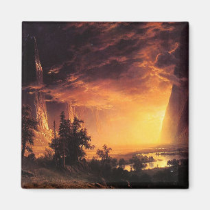 Albert Bierstadt's Sunset in de Yosemite-vallei Magneet