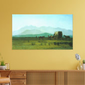 Albert Bierstadt's Surveyor's Wagon in de Rockies Canvas Afdruk (Insitu (Woonkamer))