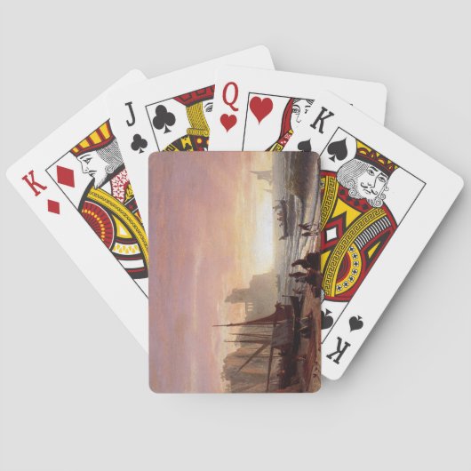 Albert Bierstadt's The Fishing Fleet Puzzel Pokerkaarten (Achterkant)