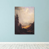 Albert Bierstadt's The Matterhorn, 1867 Canvas Afdruk (Insitu (Houten vloer))