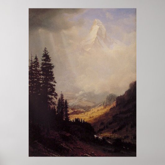 Albert Bierstadt's The Matterhorn, 1867 Poster (Voorkant)
