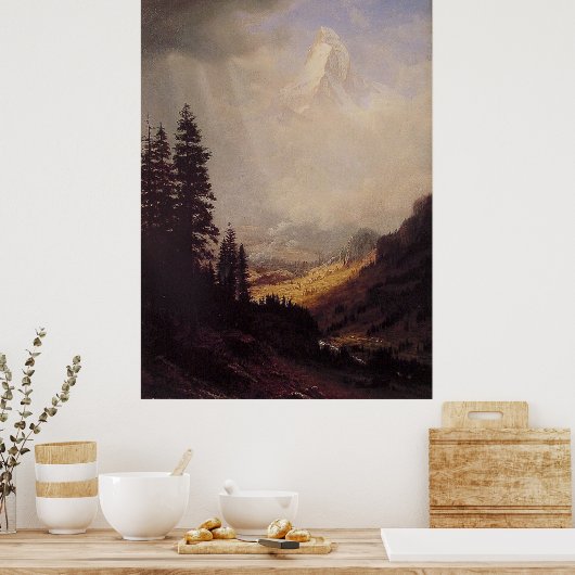Albert Bierstadt's The Matterhorn, 1867 Poster (Keuken)