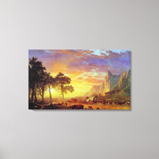 Albert Bierstadt's The Oregon Trail, 1869 Canvas Afdruk (Voorkant)