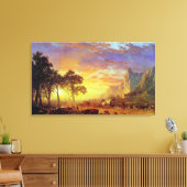 Albert Bierstadt's The Oregon Trail, 1869 Canvas Afdruk (Insitu (Woonkamer))