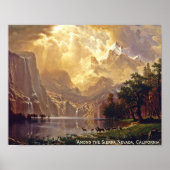 Albert Bierstadt's 'Tussen de Sierra Nevada' Poster (Voorkant)