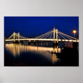 Albert Bridge At Night West London Poster (Voorkant)