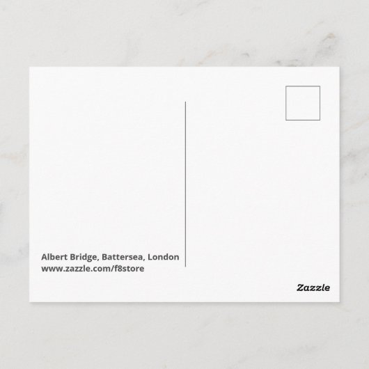 Albert Bridge, Londen Briefkaart (Achterkant)