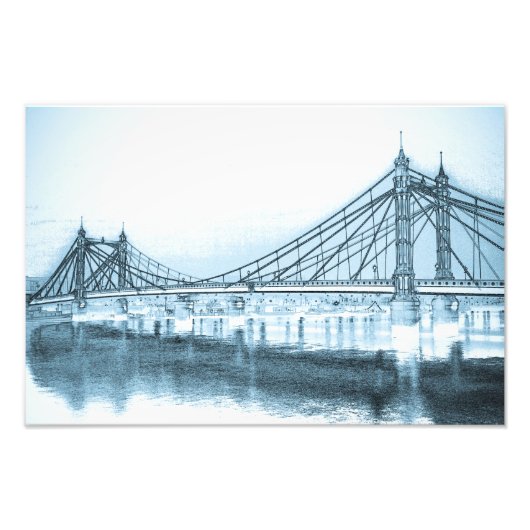 Albert Bridge Londen Foto Afdruk (Voorkant)