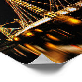 Albert Bridge 's Nachts West London Poster (Hoek)