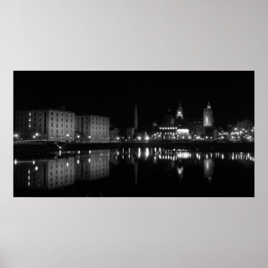 Albert dock B&amp;W Poster (Voorkant)