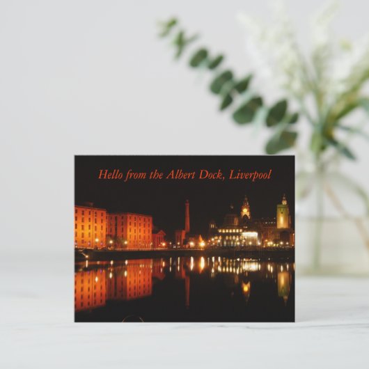 Albert dock, Hallo van de Albert Dock, Liverpool Briefkaart (Staand voorkant)