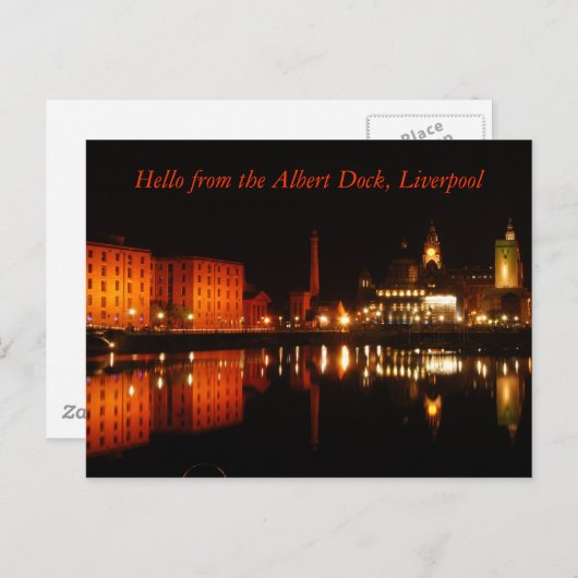 Albert dock, Hallo van de Albert Dock, Liverpool Briefkaart (Voorkant / Achterkant)