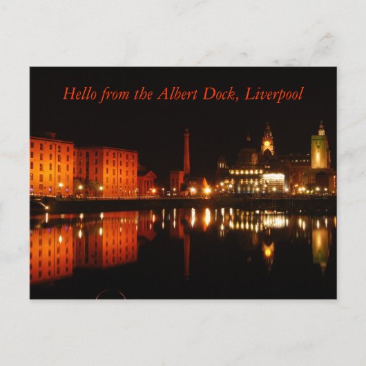 Albert dock, Hallo van de Albert Dock, Liverpool Briefkaart (Voorkant)