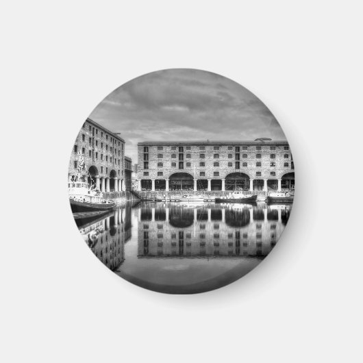 Albert Dock Liverpool Reflecties Magneet (Voorkant)