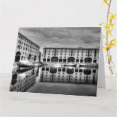 Albert Dock Liverpool Reflections Kaart (Gele Bloem)