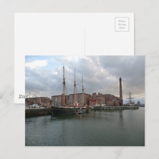 Albert Dock van Liverpool Briefkaart (Voorkant / Achterkant)