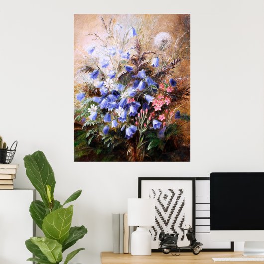 Albert Dürer Lucas: Harebells en Centaury Poster (Thuiskantoor)