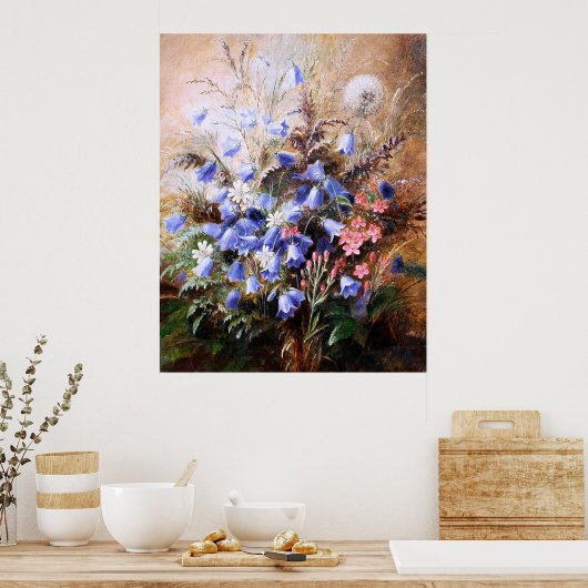 Albert Dürer Lucas: Harebells en Centaury Poster (Keuken)