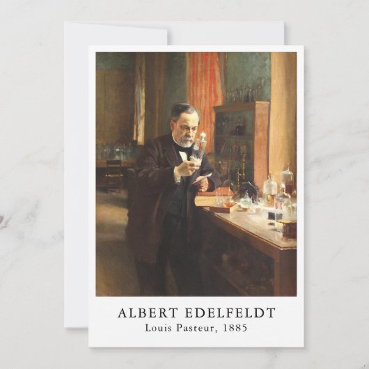 Albert Edelfeldt — Louis Pasteur (1885) Feestdagenkaart (Voorkant)