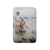 Albert Edelfelt - Boys spelen op de kust Badmat (Voorkant Verticaal)