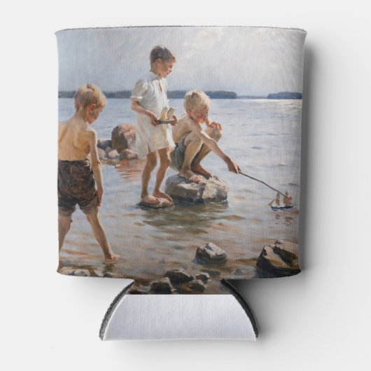 Albert Edelfelt - Boys spelen op de kust Blikjeskoeler (Voorkant)