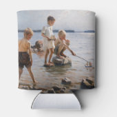 Albert Edelfelt - Boys spelen op de kust Blikjeskoeler (Achterkant)