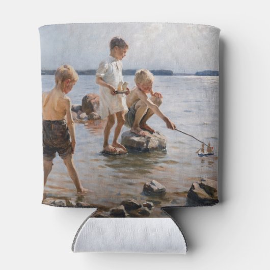 Albert Edelfelt - Boys spelen op de kust Blikjeskoeler (Achterkant)