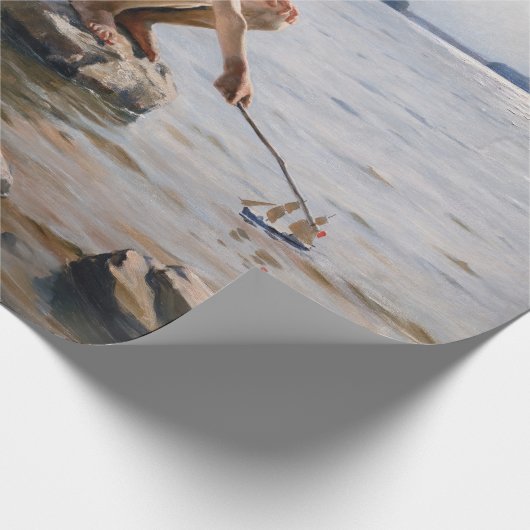 Albert Edelfelt - Boys spelen op de kust Cadeaupapier (Hoek)