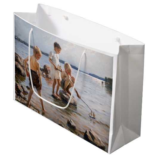 Albert Edelfelt - Boys spelen op de kust Groot Cadeauzakje (Voorkant Gekanteld)