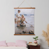 Albert Edelfelt - Boys spelen op de kust Hangend Wandkleed (Slaapkamer)