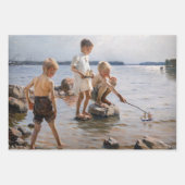 Albert Edelfelt - Boys spelen op de kust Inpakpapier Vel (Voorkant 3)