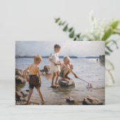 Albert Edelfelt - Boys spelen op de kust Kaart (Staand voorkant)