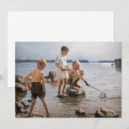 Albert Edelfelt - Boys spelen op de kust Kaart (Voorkant / Achterkant)