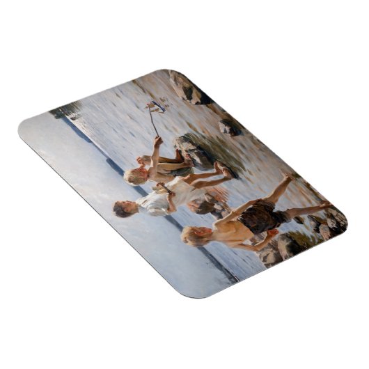 Albert Edelfelt - Boys spelen op de kust Magneet (Rechterzijde)